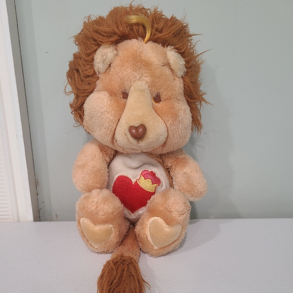 Vintage 1984 Kenner Care Bear Cousin Brave Heart Lion Plush Stuffed Animal Toy